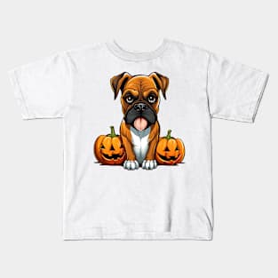 Halloween Boxer Dog #2 Kids T-Shirt